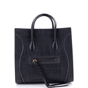 Celine Medium Phantom Bag Crocodile Embossed Leather